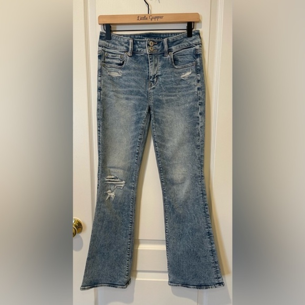 AEO‎ High Rise Flare Distressed 4P